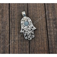 Mano de Fátima aguamarina