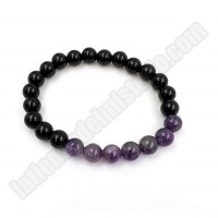 Pulsera de obsidiana con amatista