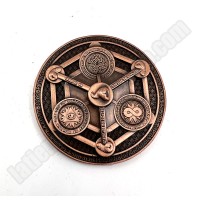 Moneda X color cobre antiguo