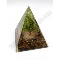 Orgonita Árbol ojo de tigre y olivino