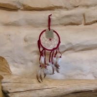 Atrapasueños artesano rojo