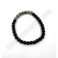 Pulsera de obsidiana con Labradorita