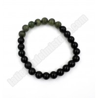 Pulsera de obsidiana con Jade canadiense