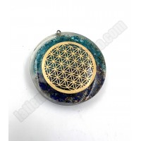 Orgonita Flor de la Vida Amatista y Topacio